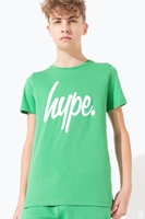 Hype Green Script Kids T-Shirt Size 11/12Y