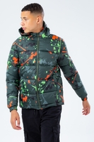 HYPE GREEN SPLAT KIDS PUFFER JACKET