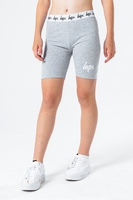 HYPE GREY MARL SCRIPT KIDS CYCLING SHORTS