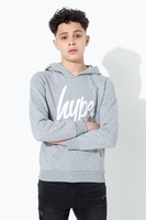 Hype Grey Script Kids Pullover Hoodie Size 3-4