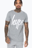 Hype Grey Script Mens Multi T-Shirt Size XX-Small
