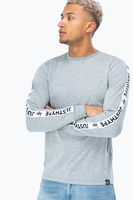Hype Grey Tape Mens Long Sleeve T-Shirt Size Small