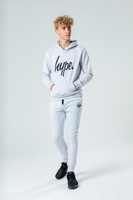 HYPE LIGHT GREY SCRIPT KIDS TRACKSUIT