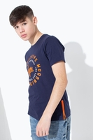 Hype Navy Cog Kids Navy/orange T-Shirt Size 7-8