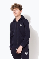 Hype Navy Mini Script Kids Zip Hoodie Size 5-6