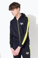 Hype Navy Mini Script Stripe Kids Track Jacket Size 7-8