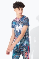 Hype Navy Persian Kids Multi T-Shirt Size 3/4Y