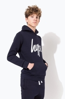 Hype Navy Script Kids Pullover Hoodie Size 11-12