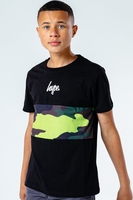 Hype Neon Camo Kids Khaki T-Shirt Size 9/10Y