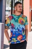 Hype Neon Chelsea Mens Multi T-Shirt Size Large