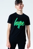 Hype Neon Double Kids Black T-Shirt Size 14Y