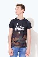 Hype Orange Camo Fade Kids Multi T-Shirt Size 3-4