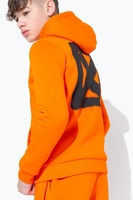 Hype Orange Graffiti Back Print Kids Pullover Hoodie Size 3/4Y