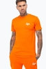 Hype Orange Mini Script Mens Orange/white T-Shirt Size Large