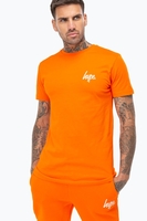 Hype Orange Mini Script Mens Orange/white T-Shirt Size Large
