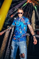 Hype Orange Pearl Crest Mens Multi T-Shirt Size X-Small