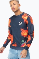 Hype Orange Rose Mens Crew Neck Size X-Small