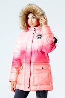 Hype Peach Fade Kids Explorer Jacket Size 16Y