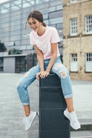 Hype Pink Script Womens Crop T-Shirt Size 14
