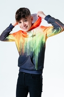 HYPE RAINBOW DRIPS KIDS PULLOVER HOODIE