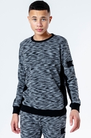 HYPE SPACE DYE KIDS CREW NECK