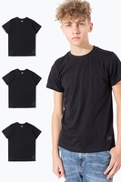 Hype Three Pack Black Kids T-Shirt Size 7/8Y
