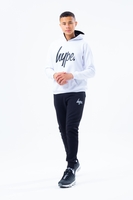 HYPE WHITE HOODIE AND BLACK KIDS JOGGER SET