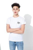 Hype White Mini Script Kids T-Shirt Size 7-8