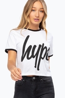 Hype White Ringer Script Women
