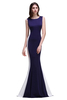CAMILA Mermaid Long Dark Navy Simple Prom Gowns