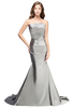 CELESTE A-line Strapless Satin Party Dress
