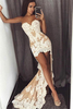 Chic Sweetheart Lace Appliques Prom Dress Mermaid Hi-Lo