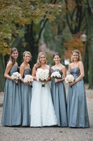 Chic Sweetheart Sleeveless Blue Long Bridesmaid Dresses