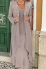 Chiffon Long Sleeves 3 Piece Mother of the Bride Dresses