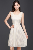 CHRISTINE Princess Scoop neck Knee-length Lace Sexy Prom Dress