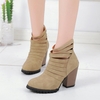 Chunky Heel Zipper Daily Pointed Toe Elegant Boots