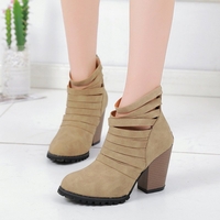Chunky Heel Zipper Daily Pointed Toe Elegant Boots