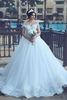 Crystal Off The Shoulder Elegant Appliques Tulle Ball Wedding Dresses Online