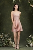 Cute V-Neck Short Homecoming Dress Sleeveless Satin Cocktail Dress