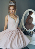 Elegant Beading Straps A-line Sleeveless Short Homecoming Dress