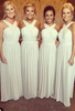 Elegant Chiffon A-line Sleeveless Cross Bridesmaid Dress