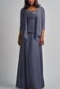 Elegant Chiffon Mother of the Bride Dress V-Neck Floral Lace Wedding Guest Outfit