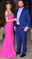 Elegant Crystals Off-the-shoulder Mermaid Long Prom Dress