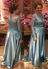 Elegant Lace Appliques A-line Long Sleeve Mother Of Bride Dress