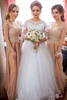 Elegant Lace Appliques Ball Gown Wedding Dresses Long Sleeves Floor Length Bridal Gowns