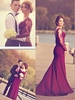 Elegant Long Sleeves Lace Appliques Evening Dress Mermaid Floor-Length