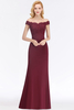 Elegant Mermaid Off-The-Shoulder Lace Green Bridesmaid Dresses