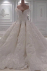 Elegant Off Shoulder Lace Wedding Dresses 2021 Glamorous Beaded Bridal Ball Gown