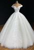 Elegant Off The Shoulder Appliques Sexy Ball Gown Wedding Dresses