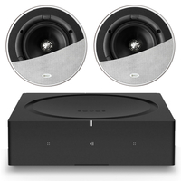 Sonos Wireless Amplifier with 2 x KEF Ci130QR In-Ceiling 2-Way Speakers